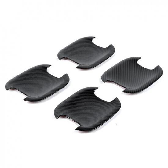 Fits For - Ford F-150 ABS Carbon Fiber Door Handle Bowl Cover Trim Decor