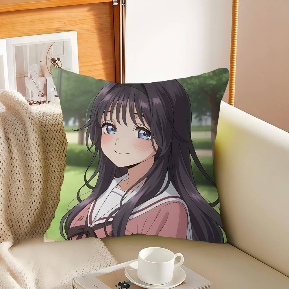 New K-Kaoruko Waguri Pillowcase Toon Gift Cushion Cover Bedroom Home Sofa Chair Seat Decor Pillow Case