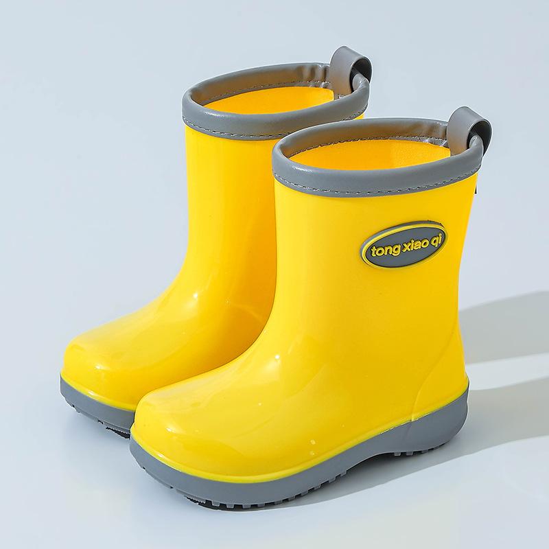 Children's Rain Boots Boys Girls Baby Boys Infant Kindergarten Students Non-Slip Water Shoes Students School Special Rain Boots