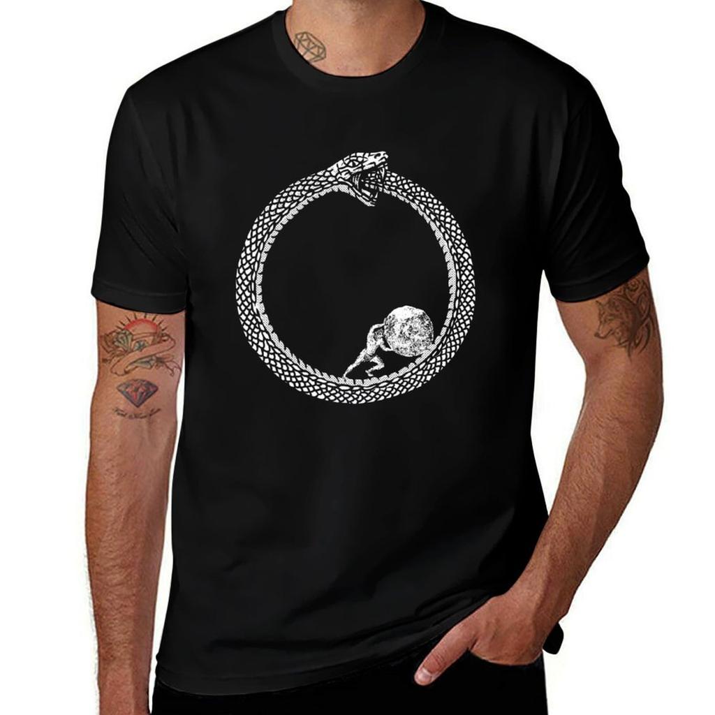 Sisyphus In An Ouroboros Snake Unisex Philosophy For Existentialists Classic Tshirt Perforunisexce Dry Fit Tshirt