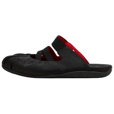 Speedcat Mule Satin Bequem Vielseitig Retro Mode Flachkopf Hausschuhe Damen Hausschuhe Schwarz Rot 409911-02