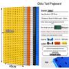 Chi Tu Tools Wall-Mounted Pegboard Rack - Square Hole Storage Organizer with Hooks