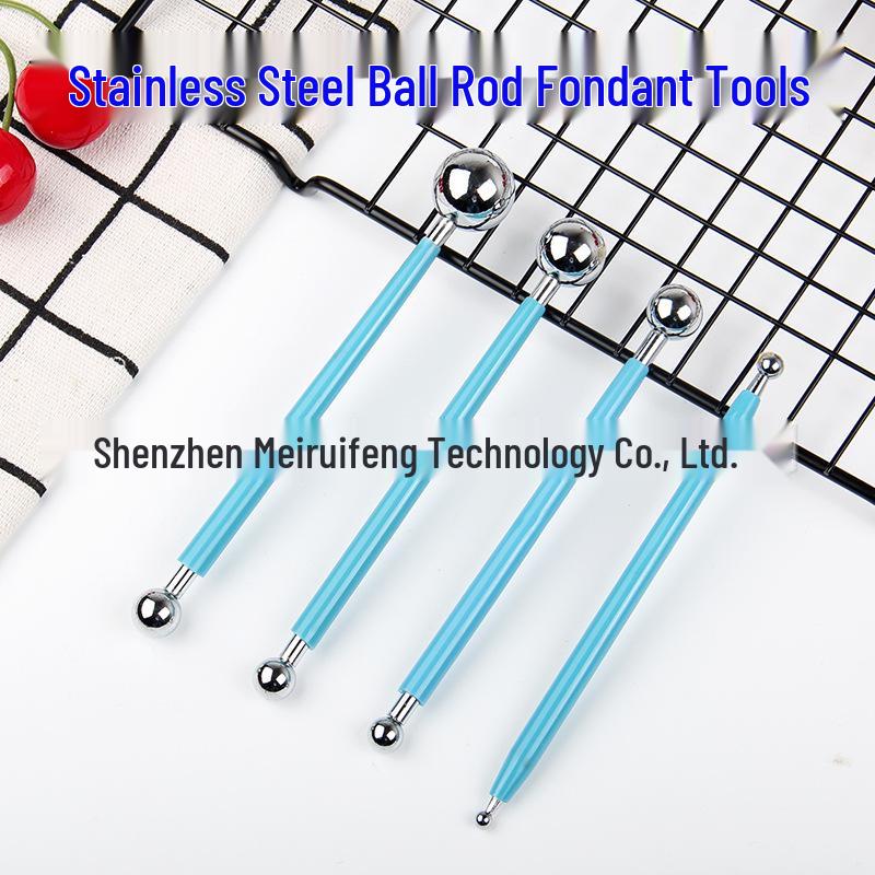 8-Head Stainless Steel Carving & Shaping Set: 4-Piece Clay & DIY Baking Tools