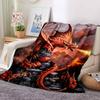 Dragon Fire Flannel Blanket Throw Blanket Soft Warm Sofa Bed Camping Home Decor Unique Christmas Gift Cs92245