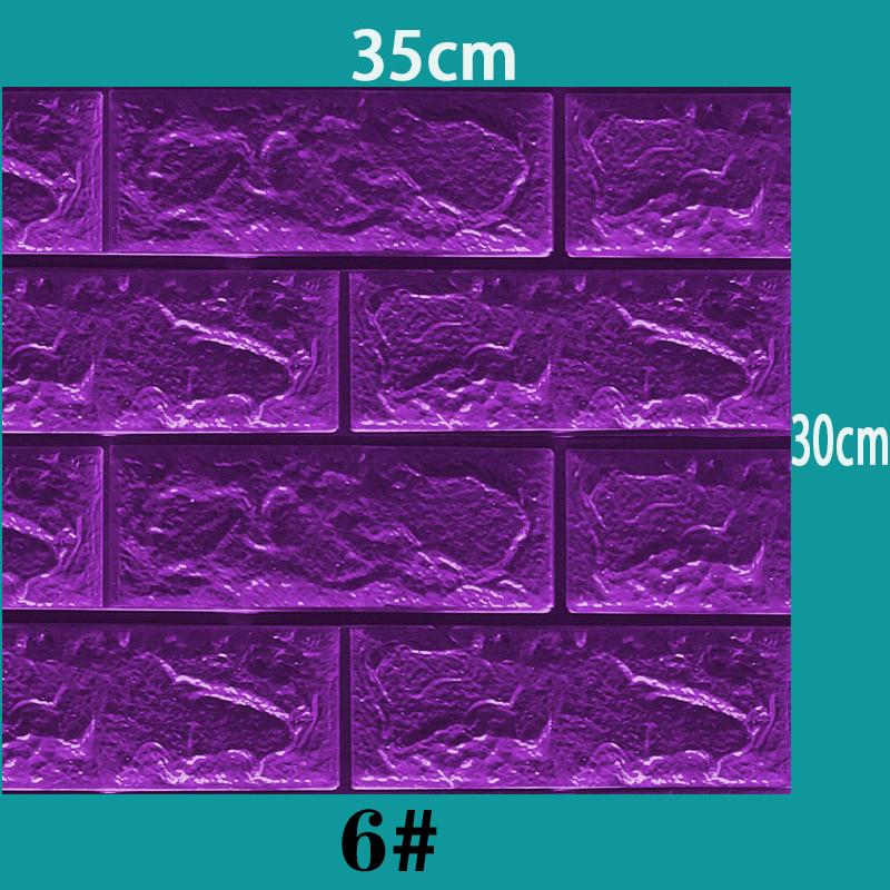 

10 шт. самоклеящиеся наклейки на стену для домашнего декора Muticolor DIY водонепроницаемые пенопластовые обои Гостиная Кухня ТВ фон инструменты для украшения фиолетовый