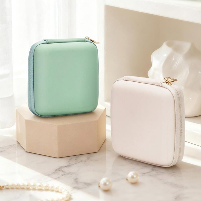 Portable Jewelry Organizers Case with Multilayer Compartments Soft Lining for Earrings Necklaces Rings Travel Storage