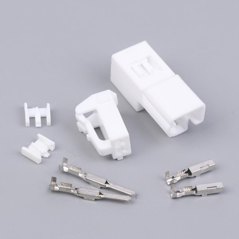 1 Set 2 Pin Electric Ventilation Seat Connector Motor Anti-Theft Device Window White Male Female Plug Dj7026A-2.2-11/21