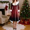 Christmas Party Printed Dresses For Women Vintage Christmas Midi Dress Casual Dresses Cocktail Dress Party Festive Dresses