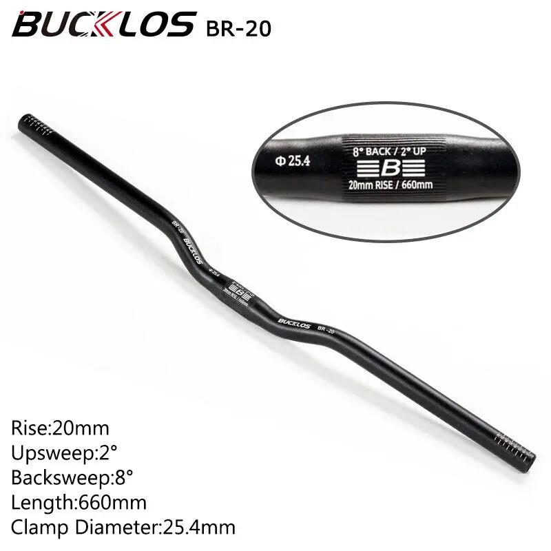 BUCKLOS Manubrio MTB 580/620/720/780MM Manubrio a Rondine per Bicicletta 25.4MM 31.8MM Manubrio per Mountain Bike in Alluminio Riser Bar