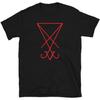 Rotes Sigil des Luzifers (Siegel Satans) Das Grimoire der Wahrheit Herren Kurzarm-T-Shirt