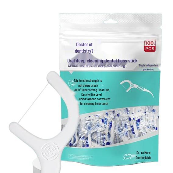 

Ultra Fine Dental Floss Picks - Individually Packaged Disposable Toothpicks for Family Use