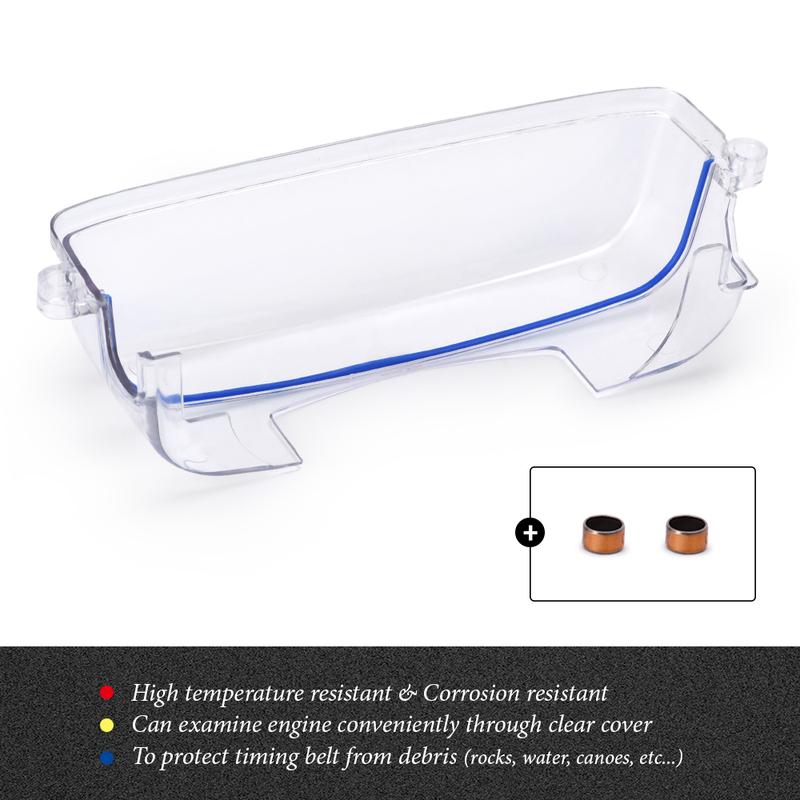 Transparent Gear Turbo Cam Pulley Timing Belt Clear Cover For 92-05 Toyota Supra 2JZ 2JZGTE  Lexus 3.0L Non-VVTI HT6332