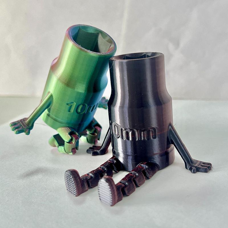 3D Printed 10Mm Socket With Articulated Legs Display Fidget Toy Ideal For Mechanics And Diy Enthusiasts Novelty Gift Desk Decor