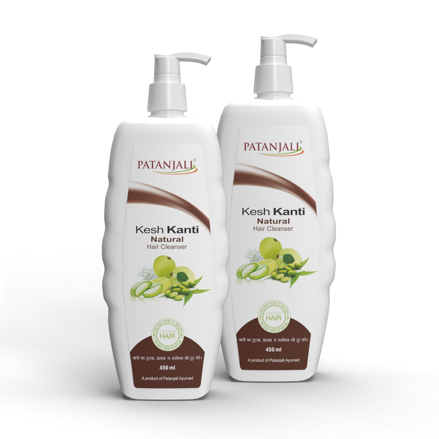 

Patanjali Kesh Kanti Natural Shampoo 450 ml X Pack Of 2 Herbal Hair Cleanser For Smooth Soft And Healthy Looking Hair Care