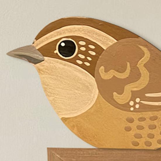 Wooden Bird Door Topper Lifelike Bird Door Corner Frame Sign for Home Wall Decor Housewarming Gift for Bird Lovers