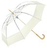 Because Long Umbrella 63cm Vinyl Umbrella Rain Umbrella Biomass Vinyl Unisex Made from Recycled PET Bottle Fabric Stylish White Eco Color Men's