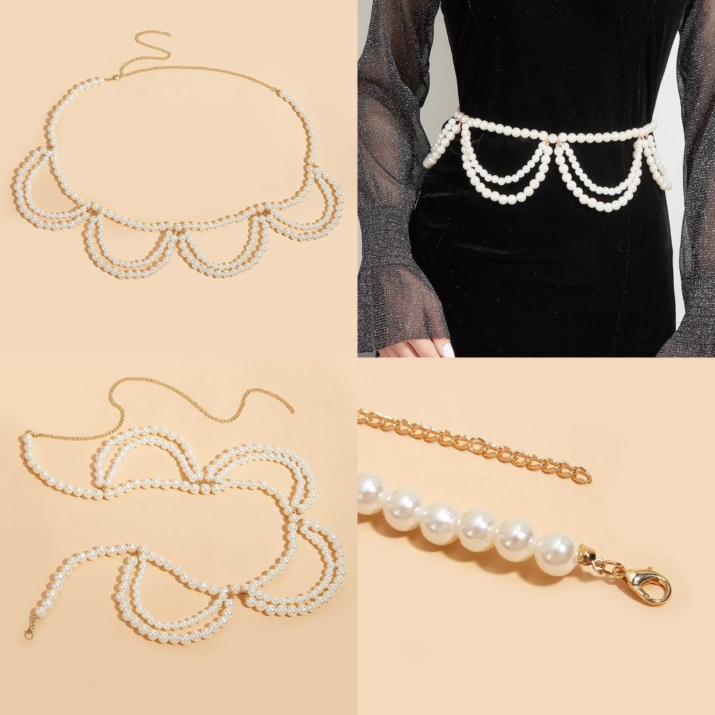 Trendy Womens Waist Jewelry With Faux Pearl Pendant For Summer Outfits