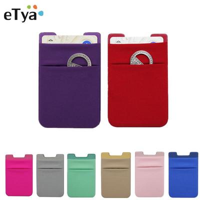 1 pz porta carte di credito adesivo adesivo cover posteriore porta carte donna uomo porta ID telefono borsa portafoglio custodia borse tasca