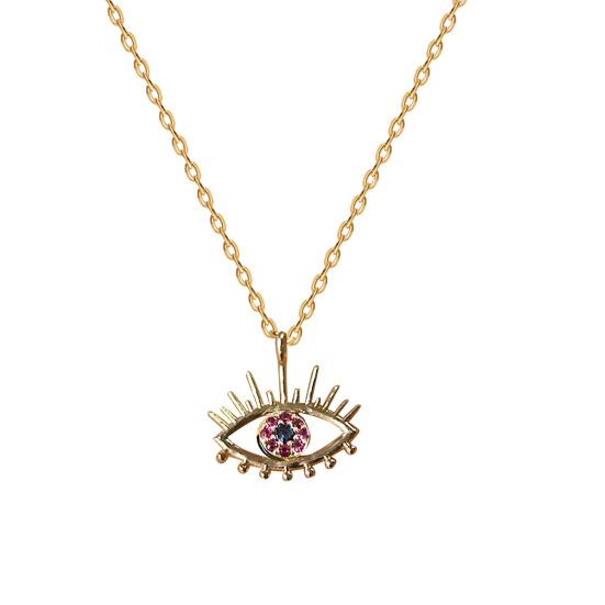 

Eye Necklace for Women Rhinestone Pendant Sparkling Evil Eye Dainty Necklace Jewelry for Dating Party
