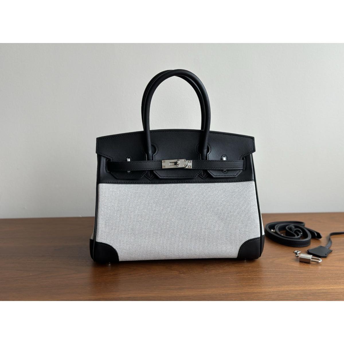 

2025 New platinum bag first layer cowhide women s bag canvas with leather 25/30 high quality portable shoulder messenger bag. 25*20*13（cm）