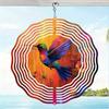 10 Zoll Hängender Windspinner mit 360-Grad-Haken für Balkon-Gartendekor Frühling Sommer Außendekoration
