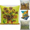 Luxurious Vincent Van Gogh Oil Painting Cotton Linen Pillow Case Sofa Cushion Cover