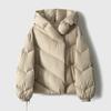Light luxury white goose down jacket, hooded short bread jacket, new autumn and winter models are strictly selected for winter women's clothing.