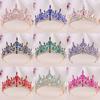 DIEZI Corona Tiara Barocca Vintage in Cristallo per Donne Ragazze Matrimonio Festa Elegante Lusso Corona di Strass Acconciatura Gioielli