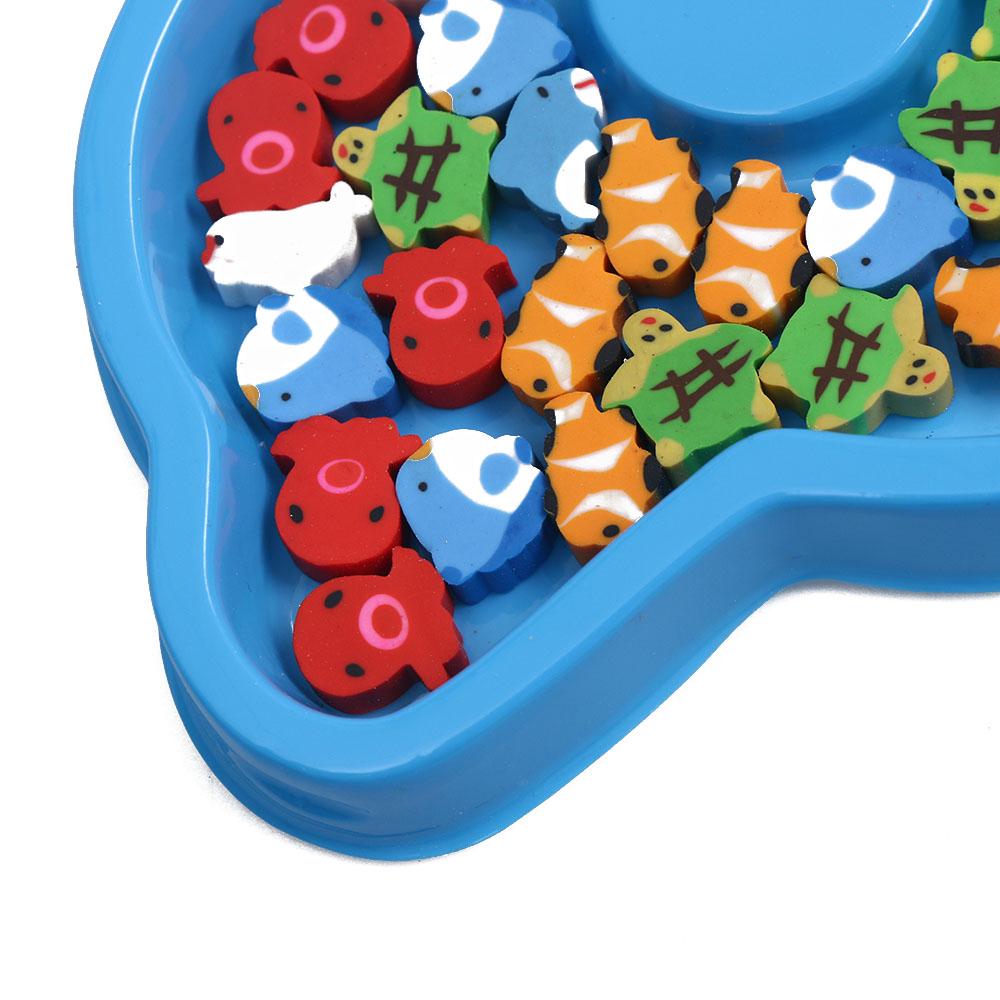 Color Random Novelty Student Supplies New Christmas Style Animal Cartoon Shape Rubber Pencil Eraser