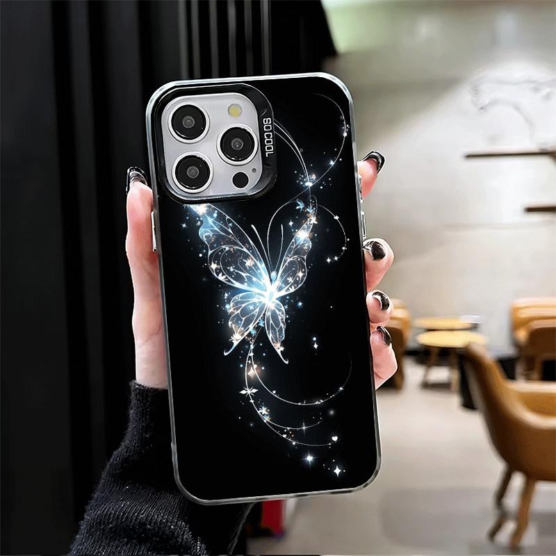 Beautiful Purple Butterfly Soft Phone Case for iPhone 15 16 17 Pro Max 17Air 16E 14 Plus 13 12 Mini Shockproof Cover Back Shell