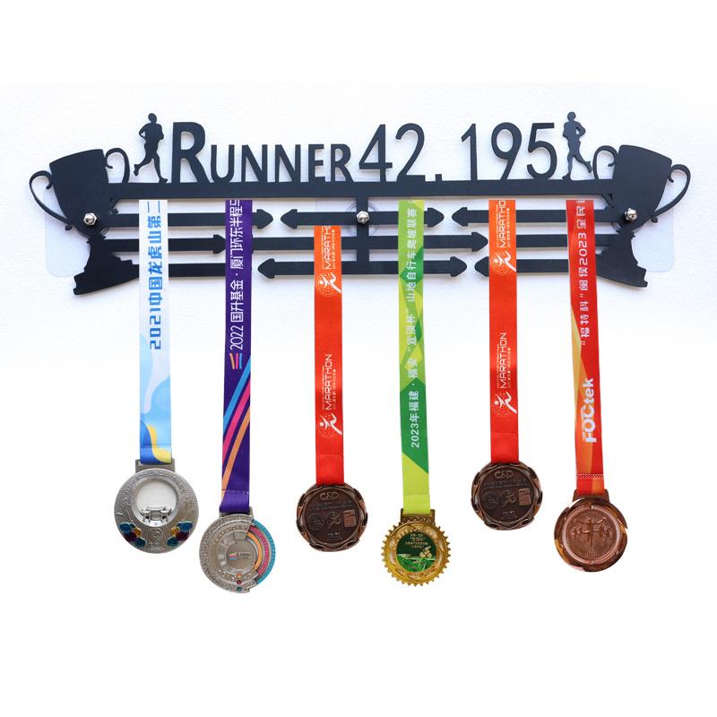 Gold/Black Medal Hanger Display Holder Rack for Marathon Running Medal Display Holder for Wall Medal Display Hanger Award Hange