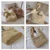 Yogodlns Borsa da spiaggia estiva per donna Borsa a tracolla intrecciata fatta a mano Borse da spiaggia per le vacanze al mare Borsa per ascella di grande capacità