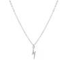Stainless Steel Necklace Hot Lightning Necklaces for Women Protection Pendants for Girlfriend Gifts Jewelry