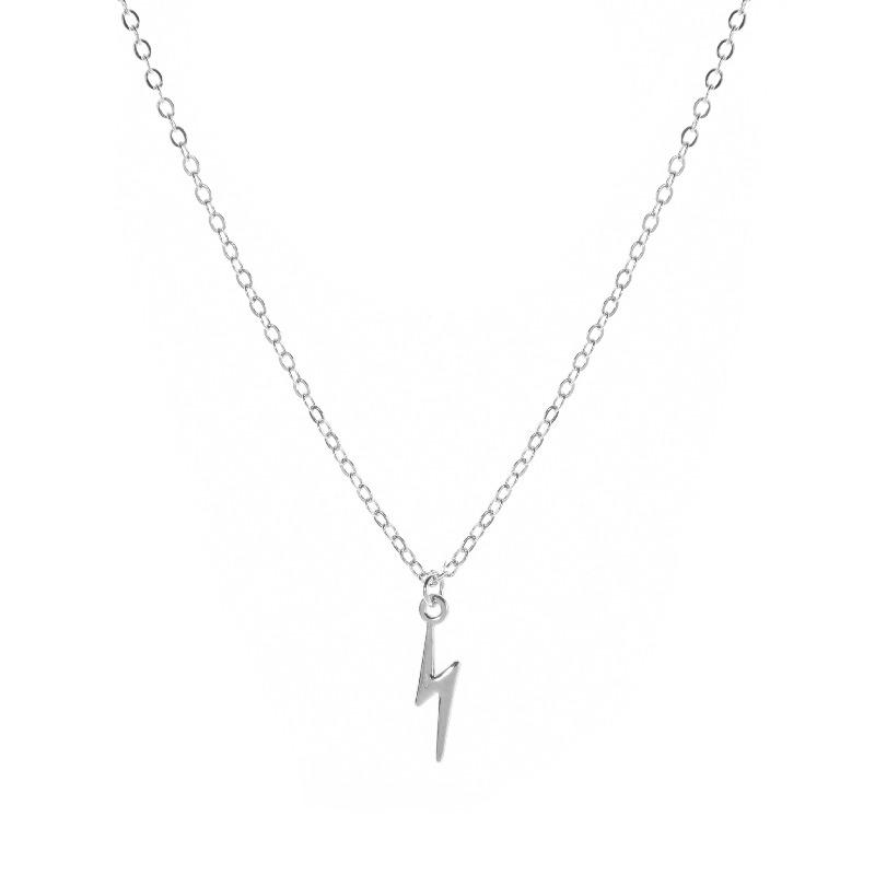 Stainless Steel Necklace Hot Lightning Necklaces for Women Protection Pendants for Girlfriend Gifts Jewelry