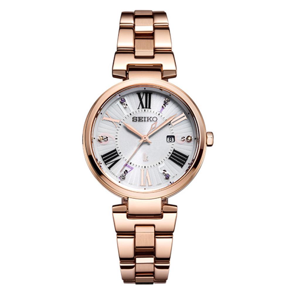 

Solar stainless steel women s rose gold watch SUT334J1