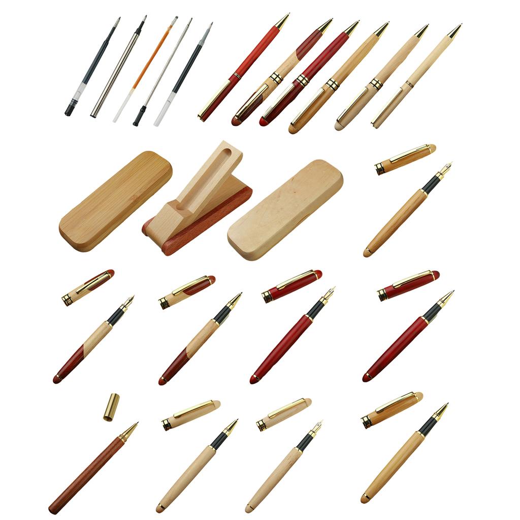 Signature Pen Fountain Pen Smooth Writing Pen Bamboo Pen Practical Metal Ballpoint Pen Business Pen School Supplies