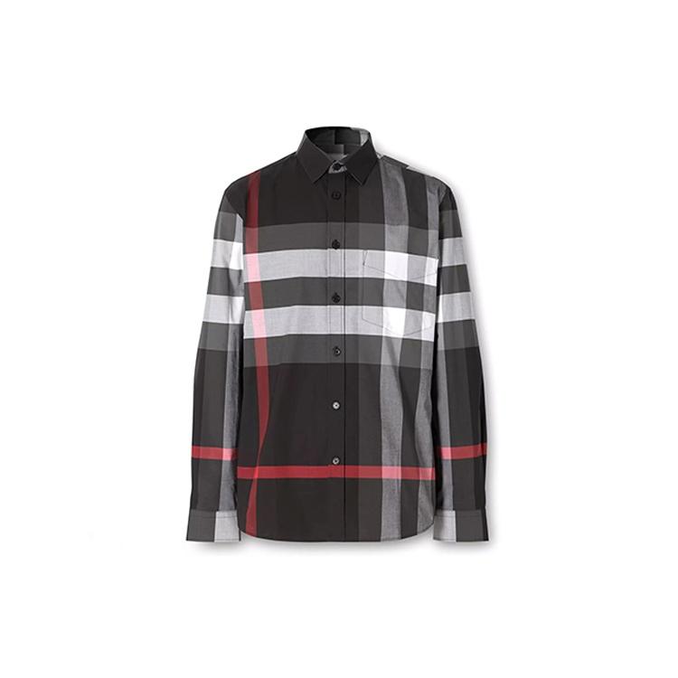 Burberry Check Stretch Cotton Poplin Shirt