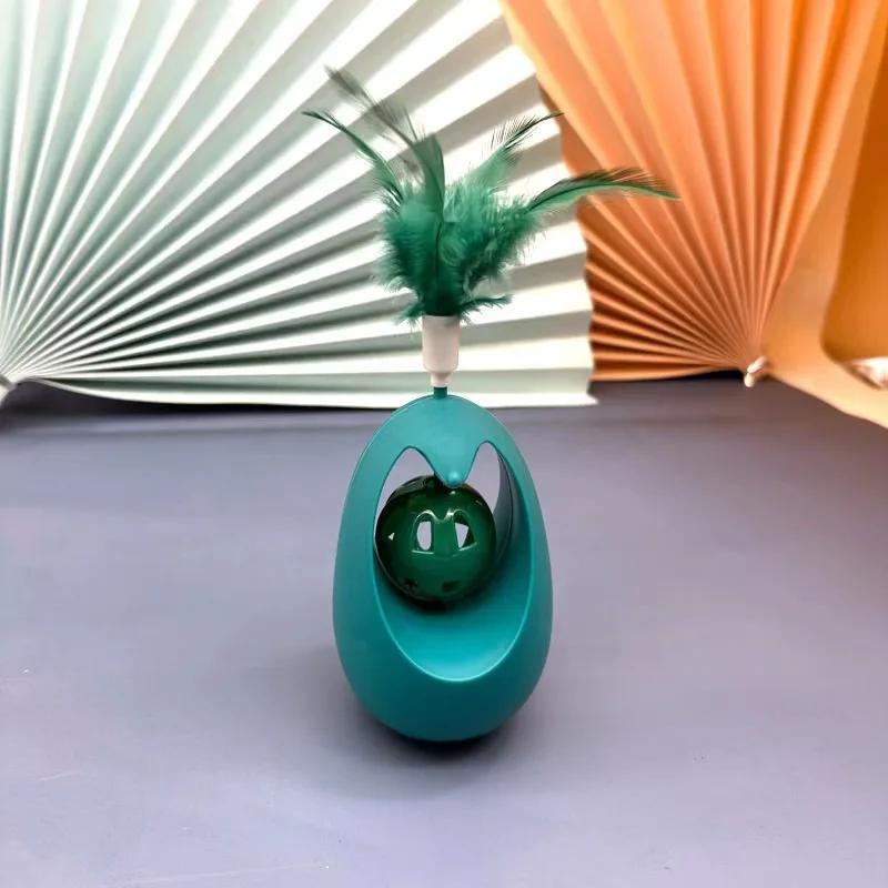 Tumbler Interaktives Spielzeug Reizender Katzenstab Zähne Mahlwerkzeug Selbst Hi Spielzeug Feder Reizendes Training Kätzchen Haustier Katzen Zubehör