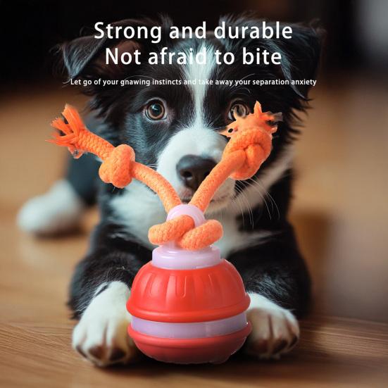 Balle intelligente à mouvement automatique, jouet couineur pour chien avec capteur de mouvement, design compact, chargement USB, jouet interactif roulant pour animal de compagnie