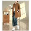 DIMANAF 2025 New Autumn Winter Women Plus Size Coats Jackets Cotton Loose Casual Lady Outerwear Trench