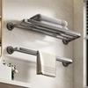 Suction Cup Foldable Bathroom Towel Rack