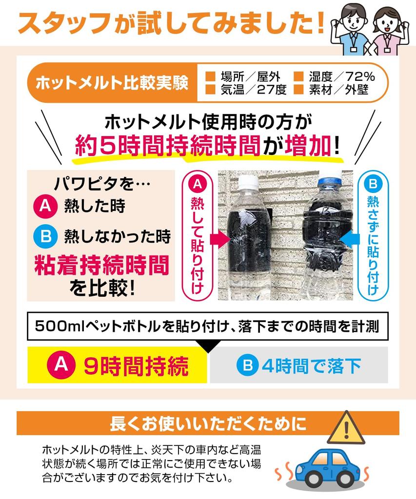 Latuna Powerful Tape with Super Pack of Male and Female Double-Sided Hook-and-Loop Velcro, Strong, 5x10cm, 15, Waterproof, Heat-Resistant, Dustproof,