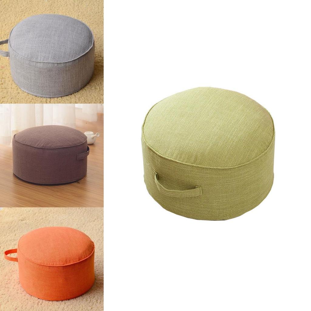 Tatami Round Floor Pillow Seat Comfortable Cotton Linen Cushion For Relaxation