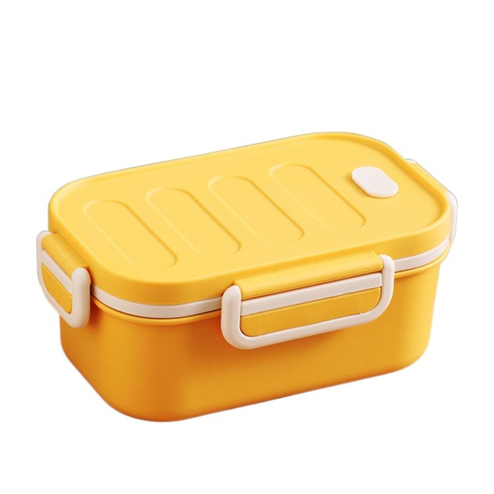 Two-Compartment Double-Layer Lunch Box Microwavable Food Storage Containers  School