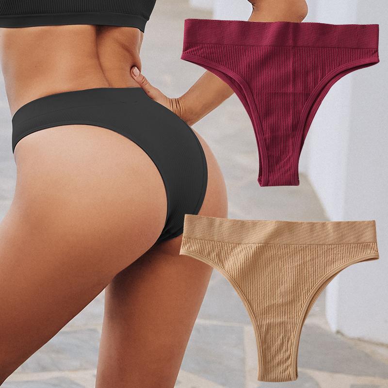 

2 шт./компл. бесшовные трусики женские сексуальные бразильские трусики с низкой талией женские однотонные дышащие нижнее белье женское мягкое интимное белье L-XL&2pcs