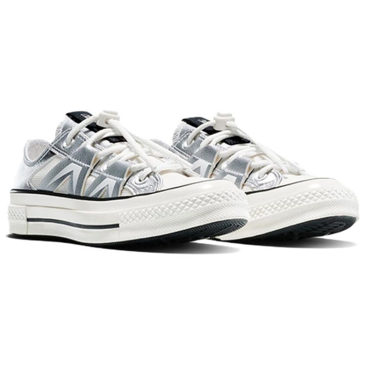 Converse Chuck 70 Low Metallic Pack Unisex Sneakers Cream Dull-Silver Egret A15188C