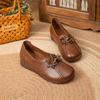 2.5cm Autumn New Mother Shoes Soft-soled Ethnic Wind Female Middle-aged and Elderly Flowers Retro Flat Shoes Women