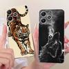 Funda For Xiaomi Redmi 12 5G Case Cool Dragon Cartoon Tiger Wolf Soft Silicone Phone Case For Redmi 12R Note 12R Cover Clear Bag