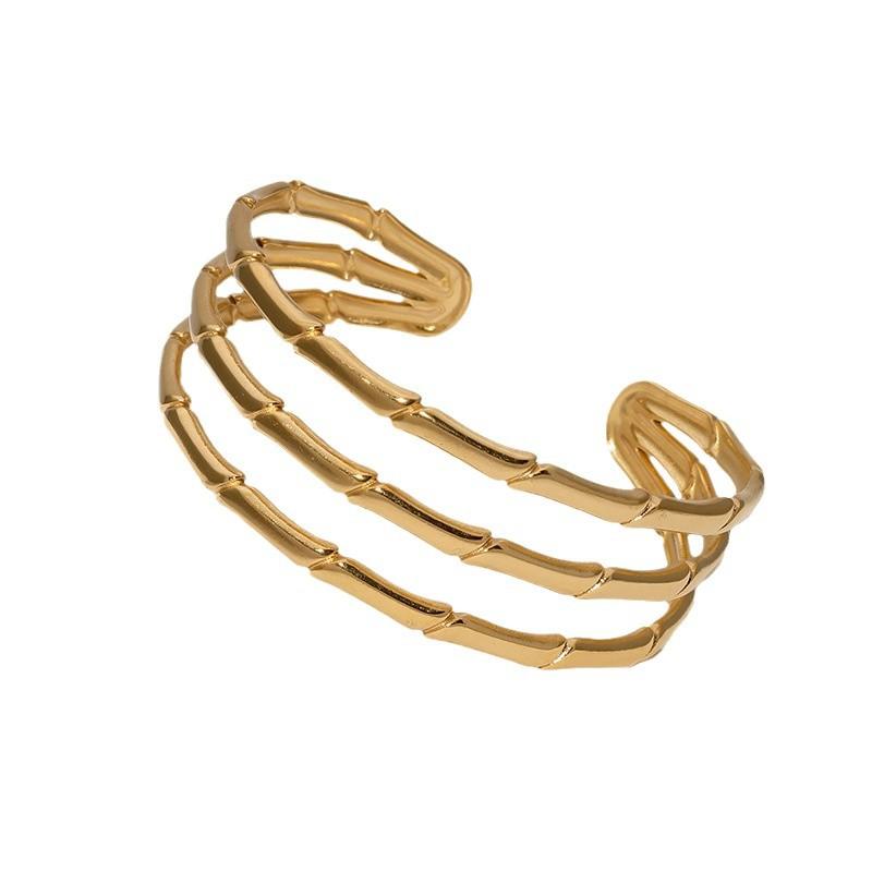 Waterproof Luxury Simple Small Fresh Ins Wind Bamboo Bracelet, Simple and Versatile Personality, High-end Gold-plated Stainless
