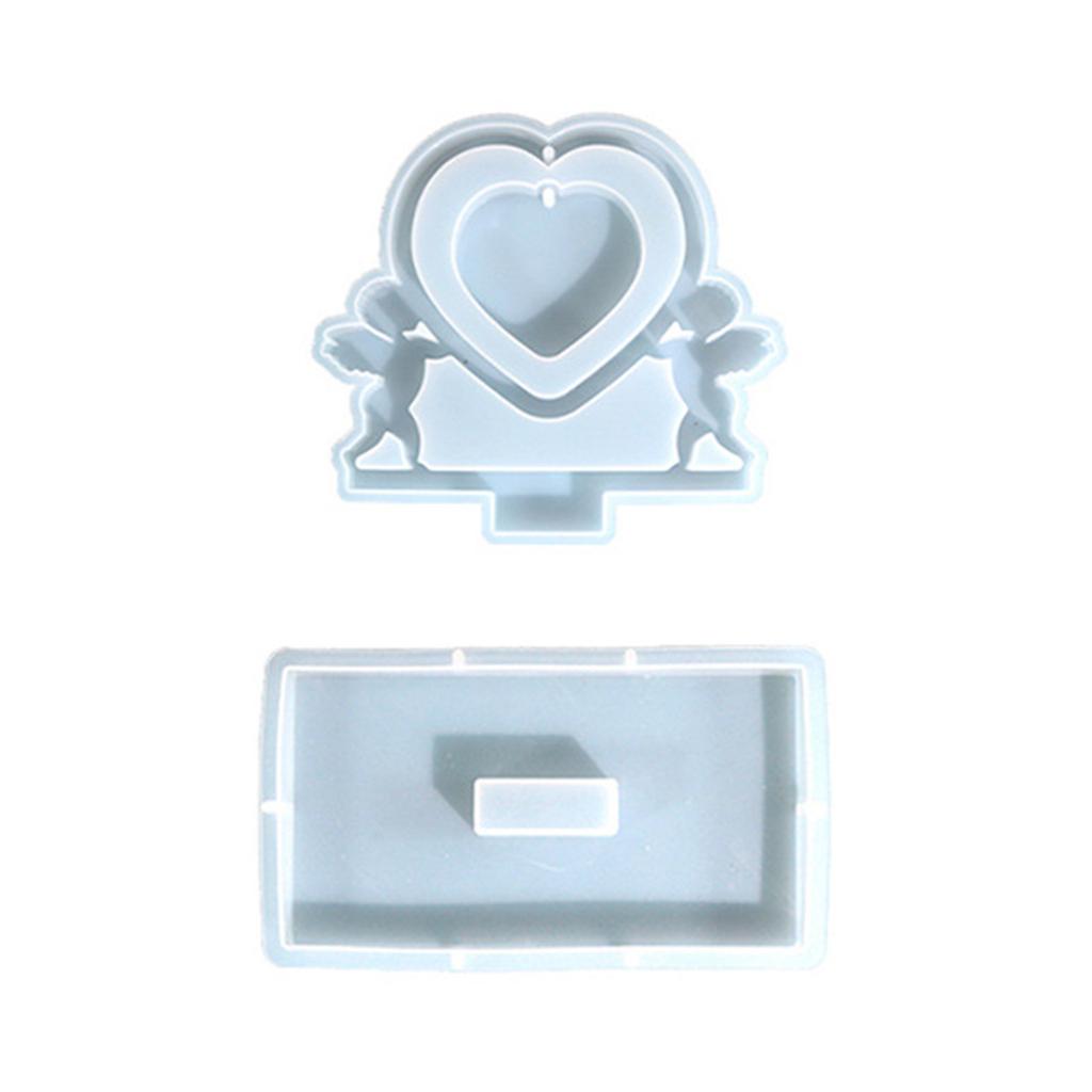 Capture Memories Cupids Heart Photo Frame Silicone Mold DIY Craft Epoxy Resin Casting Molds Home Office Ornaments